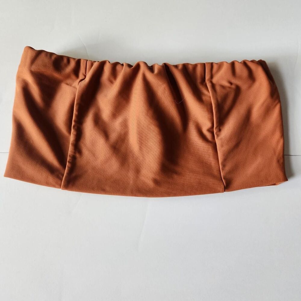 No-brand Women's Orange and Brown Crop-top